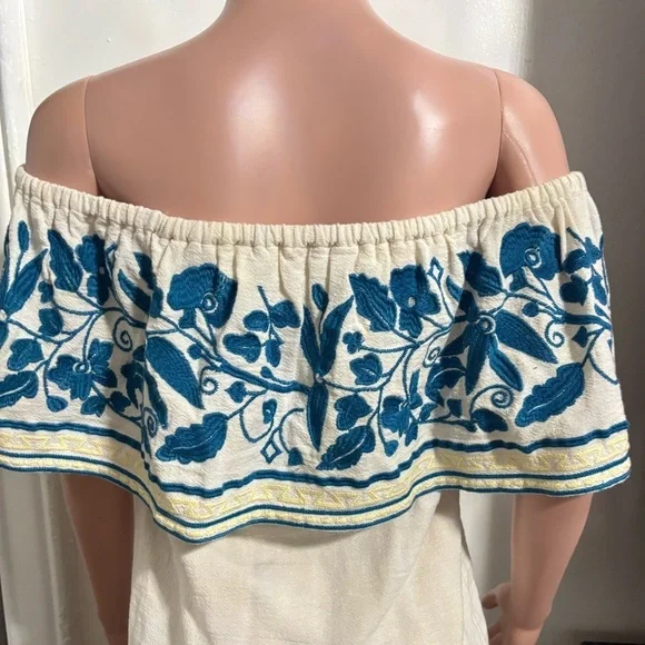 SCOTCH & SODA Women's Boho Off the Shoulder Dress with Embroidery - Picture 9 of 16